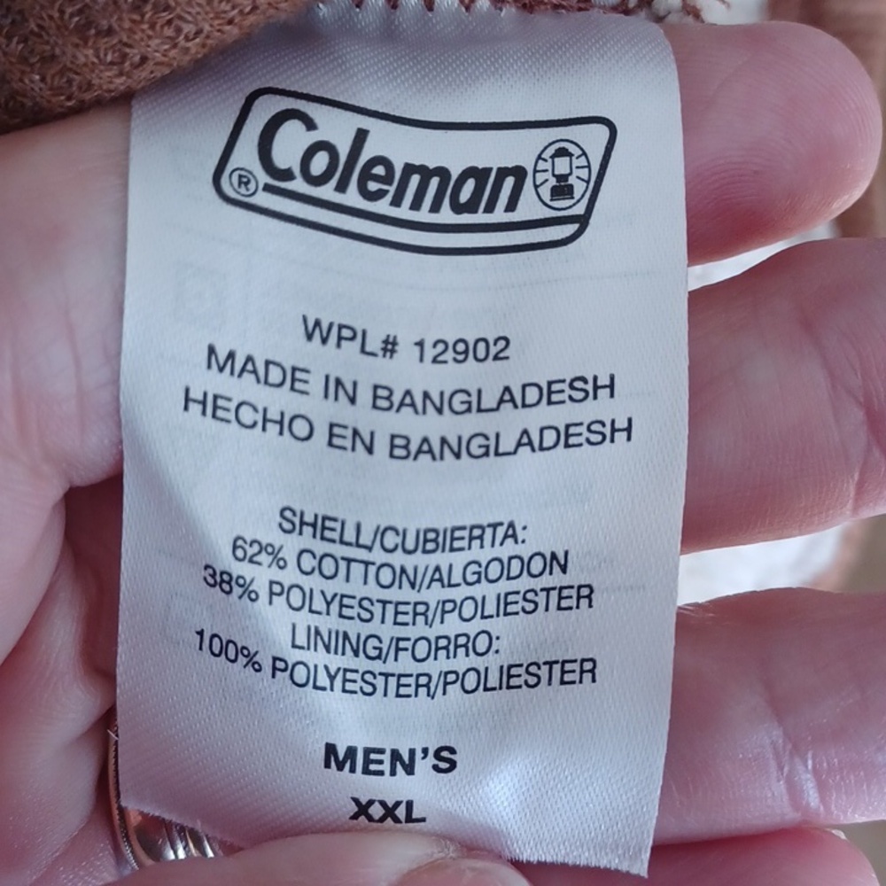 Colman thermal shirt fleece lined size XXLARGE - Picture 5 of 6